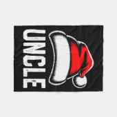 Uncle Santa Christmas Family Matching Pajamas Xmas Fleecedecke (Vorderseite (Horizontal))