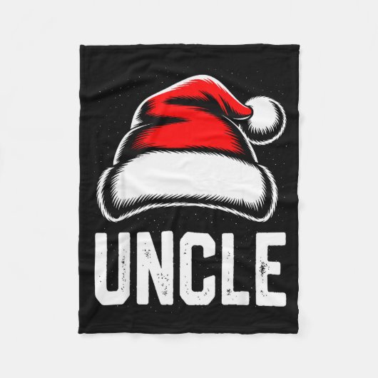 Uncle Santa Christmas Family Matching Pajamas Xmas Fleecedecke (Vorderseite)