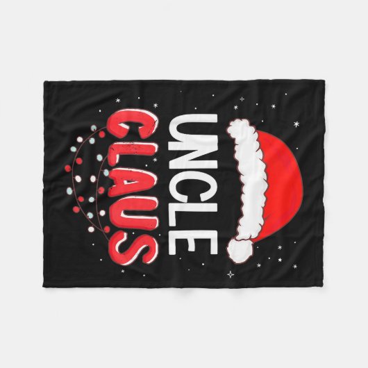 Uncle Santa Claus Christmas Matching Costume Fleecedecke (Vorderseite (Horizontal))