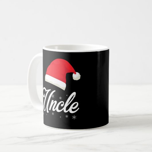 Uncle Santa Claus Hat Xmas Weihnachten Kaffeetasse (Vorderseite Links)