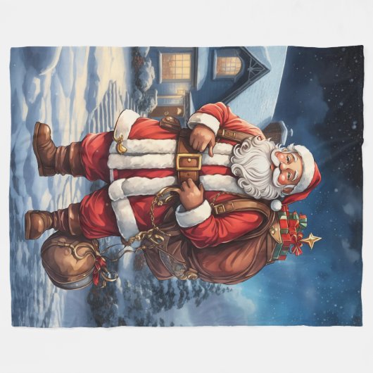 Uncle Santa Fleecedecke (Vorderseite (Horizontal))