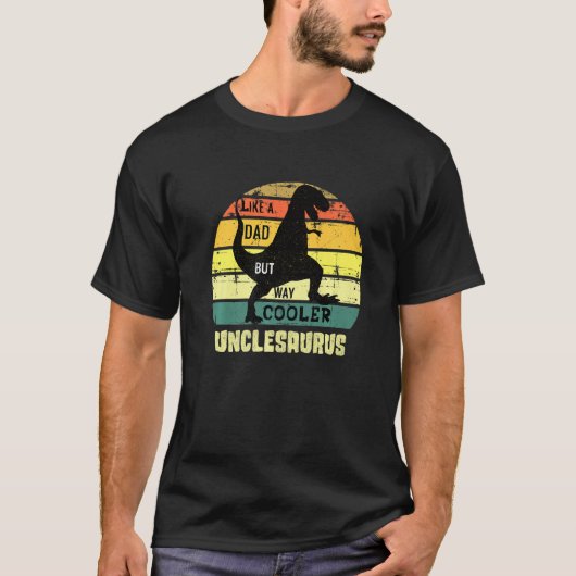 Uncle Saurus Rex Dinosaurier wie ein Vater viel Co T-Shirt (Vorderseite)