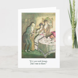 Uncle Scrooge kommt zum Weihnachtsessen Feiertagskarte