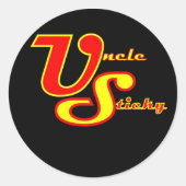 Uncle Sticky Round Aufkleber (Vorderseite)
