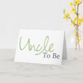Uncle To Be (grünes Skript) Karte (Gelbe Blume)
