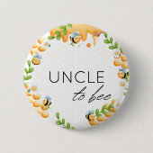 UNCLE to bee Honey Bumble Bee Baby Shower Button (Vorderseite)