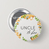 UNCLE to bee Honey Bumble Bee Baby Shower Button (Vorne & Hinten)