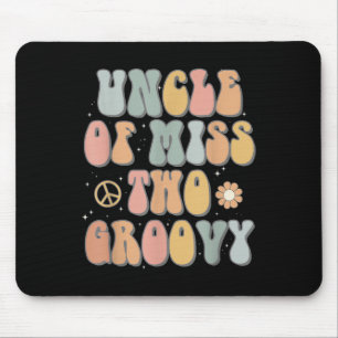 Uncle Two Groovy Second Birthday Retro 2. Bday Pa Mousepad