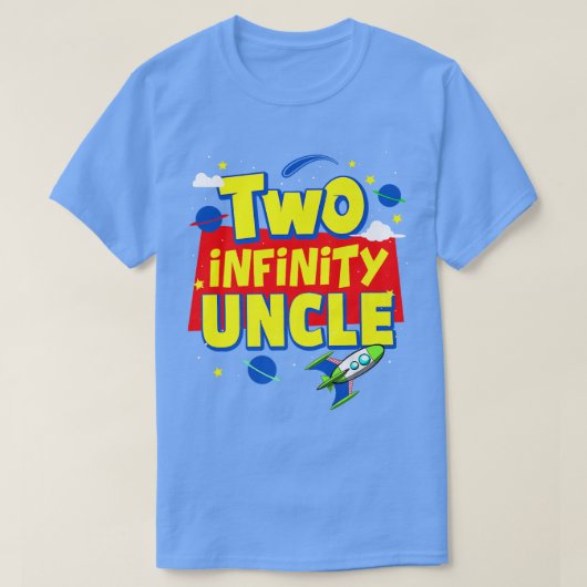 Uncle Two Infinity and beyond Birthday Decorations T-Shirt (Design vorne)