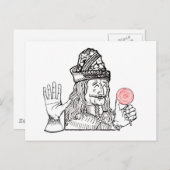 Uncle Vlad hat einen Lollipop Postkarte (Vorne/Hinten)