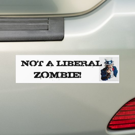 UNCLESAM1, NICHT EIN LIBERALER , ZOMBIE! AUTOAUFKLEBER (Auf Auto)
