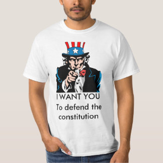 UncleSam_2, WILL ICH SIE, um die Konstitution zu T-Shirt
