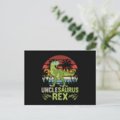 Unclesarurus Rex | Cool Retro Dinosaurier Design Postkarte (Stehend Vorderseite)