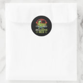 Unclesarurus Rex | Cool Retro Dinosaurier Design Runder Aufkleber (Tasche)