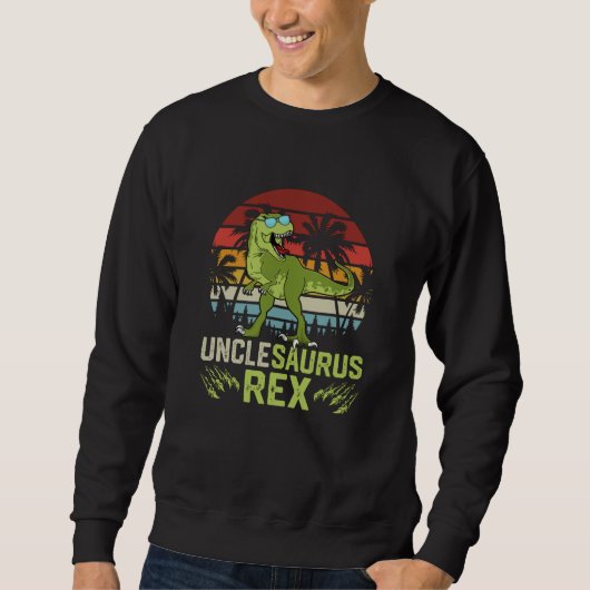 Unclesarurus Rex | Cool Retro Dinosaurier Design Sweatshirt (Vorderseite)