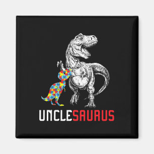 Unclesaurus Autismus Awareness Onkel Saurus Famili Magnet