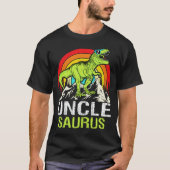Unclesaurus Dinosaur Onkel Saurus Vatertag T-Shirt (Vorderseite)