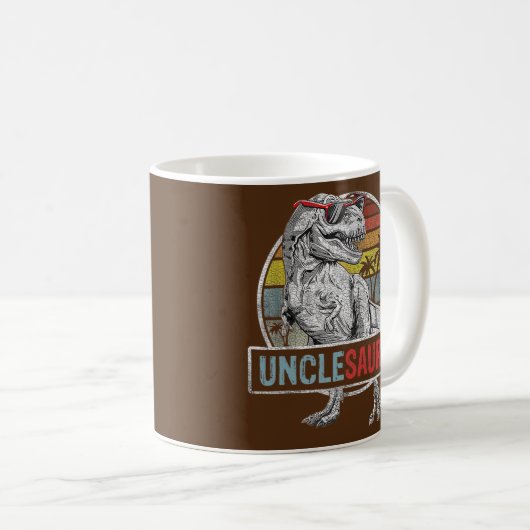 Unclesaurus Funny T Rex Dinosaurier Uncle saurus Kaffeetasse (VorderseiteRechts)