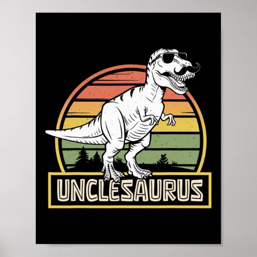 Unclesaurus T Rex Dinosaur Onkel Saurus Matching F Poster (Vorne)