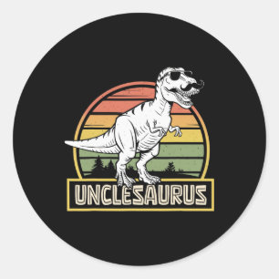 Unclesaurus T Rex Dinosaur Onkel Saurus Matching F Runder Aufkleber