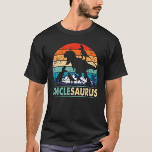 Unclesaurus T Rex Uncle Dinosaurier 3 Kinder Funny T-Shirt