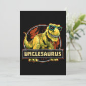Unclesaurus T rex Uncle Saurus Dinosaurier Einladung (Stehend Vorderseite)