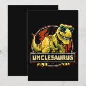 Unclesaurus T rex Uncle Saurus Dinosaurier Einladung (Vorne/Hinten)