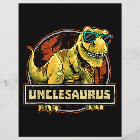 Unclesaurus T rex Uncle Saurus Dinosaurier Flyer (Vorne)