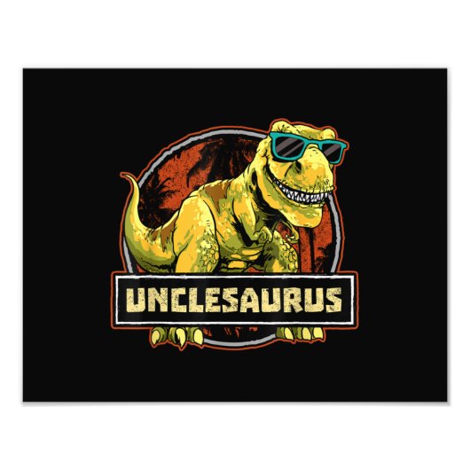 Unclesaurus T rex Uncle Saurus Dinosaurier Fotodruck (Vorne)