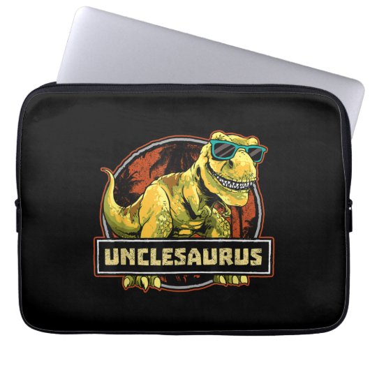 Unclesaurus T rex Uncle Saurus Dinosaurier Laptopschutzhülle (Vorderseite)