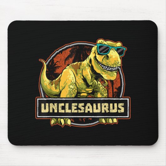 Unclesaurus T rex Uncle Saurus Dinosaurier Mousepad (Vorne)