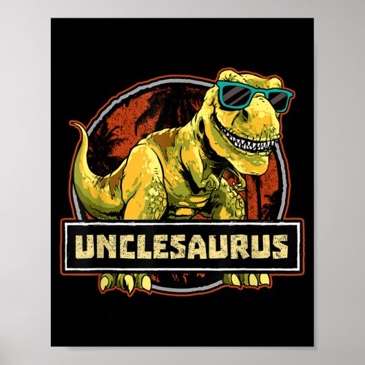Unclesaurus T rex Uncle Saurus Dinosaurier Poster (Vorne)