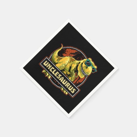 Unclesaurus T rex Uncle Saurus Dinosaurier Serviette (Ecke)