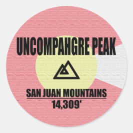 Uncompahgre Spitze Runder Aufkleber