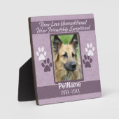 Unconditional Love Dog Pet Sympathy Custom Fotoplatte (Vorderseite)