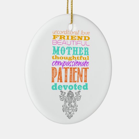 Unconditional love keramik ornament (Rechts)