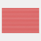 Unconventional Chic Black, Red & Green Christmas Geschenkpapier Set (Vorderseite)