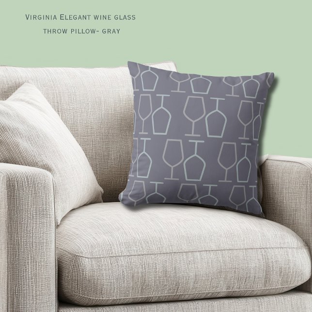 Uncork & Relax | Virginia Wine Lover Throw Pillow Kissen (Von Creator hochgeladen)