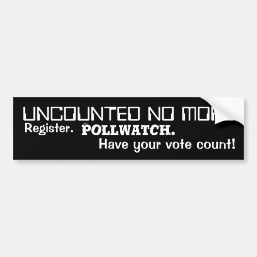 uncounted nicht mehr autoaufkleber (Vorne)