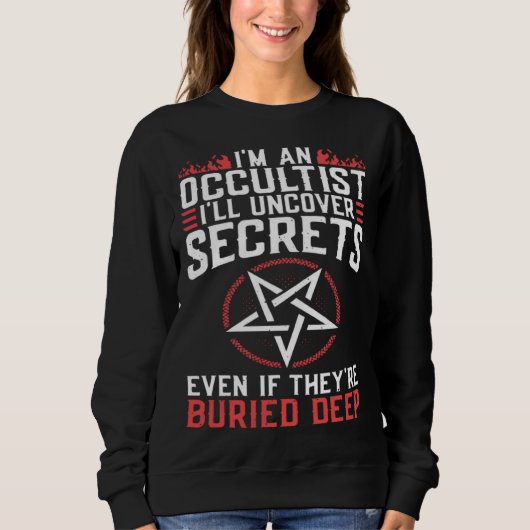 Uncover Secrets Satanic Baphomet Witchcraft Goth O Sweatshirt (Vorderseite)