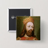 Uncrowned heiliger römischer Kaiser Rudolf I Button (Vorne & Hinten)