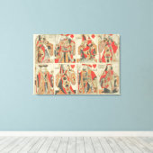 Uncut Playing Cards, Ende des 18. Jahrhunderts Leinwanddruck (Insitu (Holzboden))