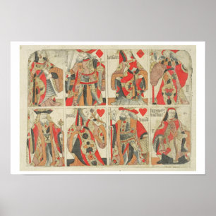 Uncut Playing Cards, Ende des 18. Jahrhunderts Poster