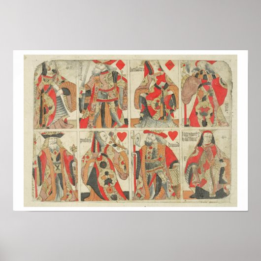 Uncut Playing Cards, Ende des 18. Jahrhunderts Poster (Vorne)