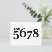 und 5678 postkarte (Stehend Vorderseite)