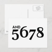 und 5678 postkarte (Vorne/Hinten)