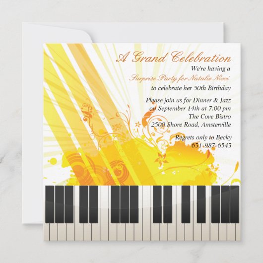 Und all diese Jazz-Einladung Einladung (Vorderseite)