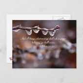 Und alles, was auch immer ihr im Gebet frage, Postkarte (Vorne/Hinten)