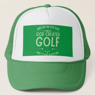 Und am 8. Tag erschuf Gott den Golf Funny Bible Ve Truckerkappe