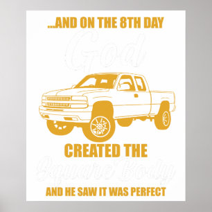 und am 8. Tag erschuf Gott den quadratischen Körpe Poster